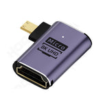Adaptateur d'angle Mini HDMI vers HDMI - Vignette | Cibertek