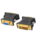 Adaptateur DVI-I Mâle 24+5 pin vers VGA Femelle 1080P - Vignette | Cibertek