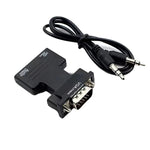 Adaptateur HDMI vers VGA avec prise audio jack 3.5mm - Vignette | Cibertek