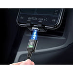 Câble USB à LED magnétique 3A charge rapide - Vignette | Cibertek