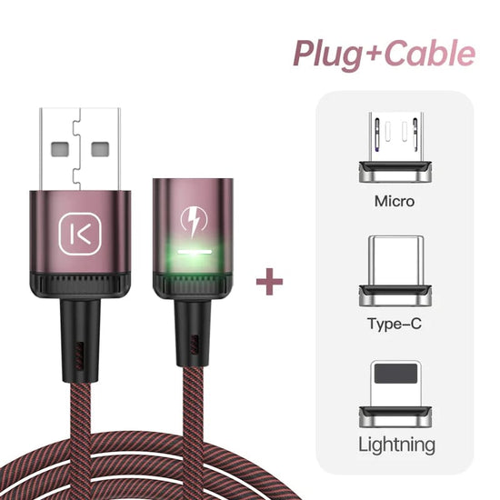 Câble USB à LED magnétique 3A charge rapide