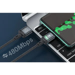Câble USB à LED magnétique 3A charge rapide - Vignette | Cibertek