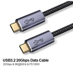 Câble USB C 4.0 20Gbps PD 100W 5A charge rapide