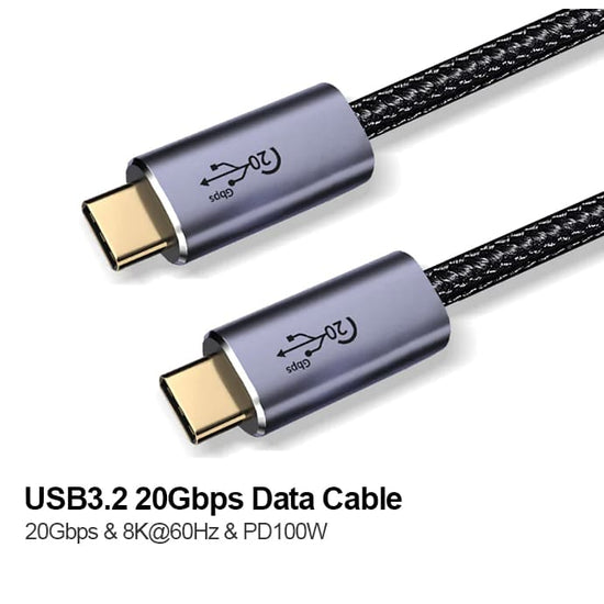 Câble USB C 4.0 20Gbps PD 100W 5A charge rapide