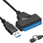 Câble USB vers SATA 3 pour SSD et HDD - Vignette | Cibertek